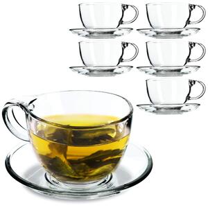 Filiżanki do herbaty ze spodkiem Zinal 250 ml, 6 szt