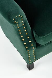 EMWOmeble Fotel wypoczynkowy TITAN / welur, ciemny zielony