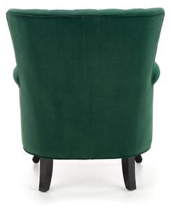 EMWOmeble Fotel wypoczynkowy TITAN / welur, ciemny zielony
