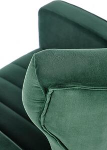 EMWOmeble Fotel w stylu Glamour VARIO / welur, ciemny zielony