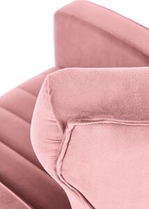 EMWOmeble Fotel w stylu Glamour VARIO / welur, różowy