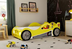 Dziecięce łóżeczko samochód Monza żółta