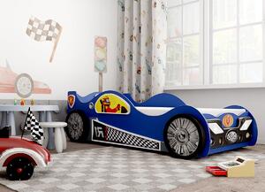 Dziecięce łóżeczko samochód Monza mini niebieska