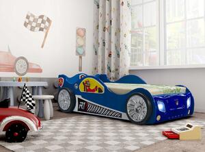 Dziecięce łóżeczko samochód Monza niebieska
