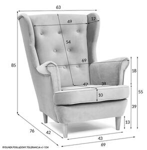 EMWOmeble Fotel do małego pokoju USZAK MINI 3 / kolory