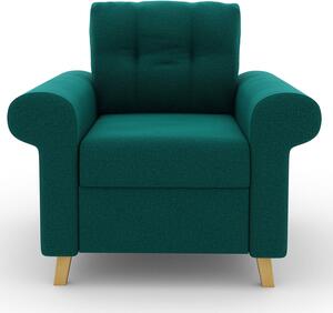 EMWOmeble Modny fotel do salonu OSLO / Tkanina Rico 11 (morski)