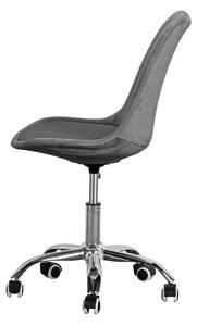 EMWOmeble Krzesło obrotowe welurowe, szare ART235C
