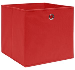 Pudełka z włókniny, 10 szt., 28x28x28 cm, czerwone