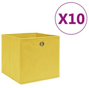 Pudełka z włókniny, 10 szt., 28x28x28 cm, żółte