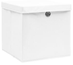 Pudełka z pokrywami, 10 szt., 28x28x28 cm, białe