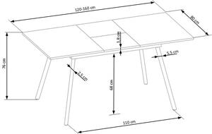 EMWOmeble ALBON stół rozkładany dąb sonoma / popielaty (1p=1szt)
