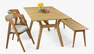Drewniany stół rozkładany w stylu skandynawskim, 160-200 x 90 cm