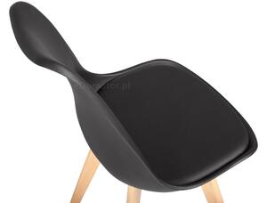 Krzesło do jadalni DSW DAW Eames BOLONIA - czarne z poduszką