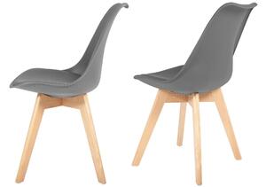 Krzesło do jadalni DSW DAW Eames BOLONIA - grafitowe z poduszką