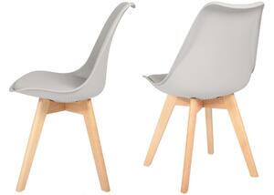 OUTLET - Krzesło z poduszką BOLONIA - szare