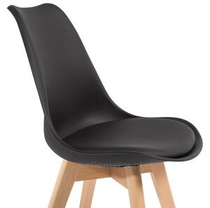 Krzesło do jadalni DSW DAW Eames BOLONIA - czarne z poduszką