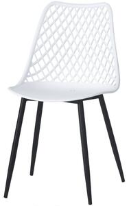 Krzesło ażurowe do jadalni SIENA - białe