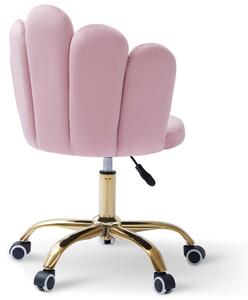 EMWOmeble Krzesło obrotowe muszelka DC-6092S / różowe