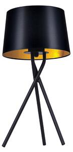 Stylowa lampka stołowa w kolorze czarno-złotym K-4357 z serii REMI GOLD