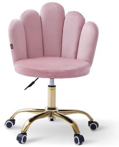 EMWOmeble Krzesło obrotowe muszelka DC-6092S / różowe