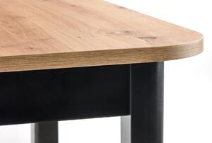 EMWOmeble FLORIAN stół rozkładany blat - dąb artisan, nogi - czarny (2p=1szt)