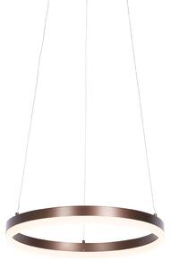 Designerska lampa wisząca brąz 40 cm z 3-stopniową regulacją ściemniania LED - Anello Oswietlenie wewnetrzne
