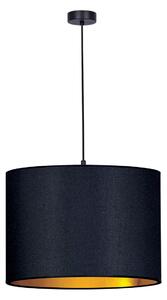 Lampa wisząca z estetycznym czarno-złotym abażurem K-4325 z serii AURO