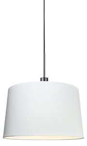 Lampa wisząca czarna klosz biały 45cm - Combi Oswietlenie wewnetrzne