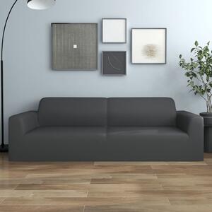 Elastyczny pokrowiec na sofę 3-osobową, antracyt, dżersejowy