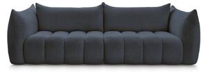 Ciemnoniebieska sofa z materiału bouclé 286 cm Azra – Bobochic Paris