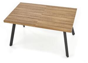 EMWOmeble BERLIN stół rozkładany 140-180 cm, blat - orzechowy, stelaż - czarny (2p=1szt)