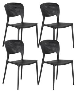 Plastikowe krzesło do jadalni EASY, czarne