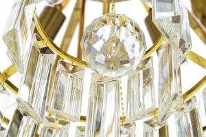 EMWOmeble Lampa wisząca IMPERIAL GOLD 80 - stal, kryształ