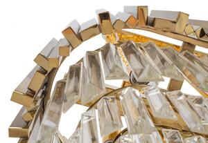 EMWOmeble Lampa wisząca IMPERIAL LONG GOLD 90 - stal, kryształ