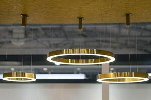EMWOmeble Lampa wisząca RING 40 złota - LED, stal