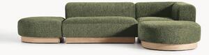 Narożna sofa modułowa Teddy-Bouclé Natalie