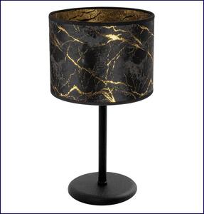 Czarna lampka nocna z marmurowym wzorem - S629-Porsa