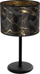 Czarna lampka nocna z marmurowym wzorem - S629-Porsa
