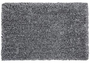 Puszysty dywan 200 x 300 cm czarno-biały poliestrowy chodnik shaggy Cide Beliani