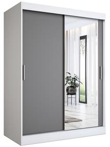 Szafa przesuwna biel + antracyt 150 cm W8-R17