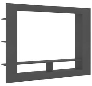 Szafka pod TV, czarna, 152x22x113 cm, materiał drewnopochodny