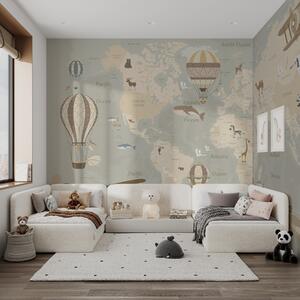 Fototapety Mapa ze zdjęciami, Fototapety Dziecięce, u36066d2 : Uwalls.pl