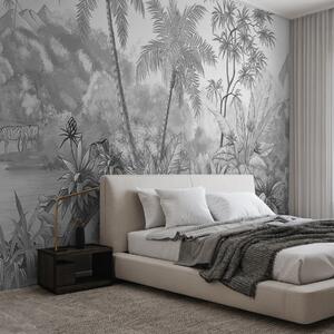 Fototapety Czarno-białe tropiki, Fototapety Las, Fototapety Dżungla, u59039d3 : Uwalls.pl
