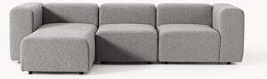 Sofa modułowa Bouclé z pufem Lena (4-osobowa)