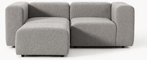 Sofa modułowa Bouclé z pufem Lena (3-osobowa)