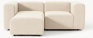 Sofa modułowa Bouclé z pufem Lena (3-osobowa)