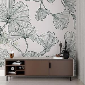 Fototapety Lilia ginkgo szare tło, Fototapety Natura, w00328v2 : Uwalls.pl
