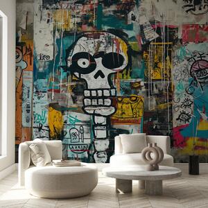 Fototapety Kolorowe graffiti w stylu Basquiata, Fototapety Graffiti, w01187 : Uwalls.pl