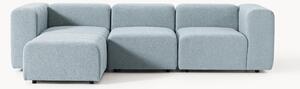 Sofa modułowa Bouclé z pufem Lena (4-osobowa)