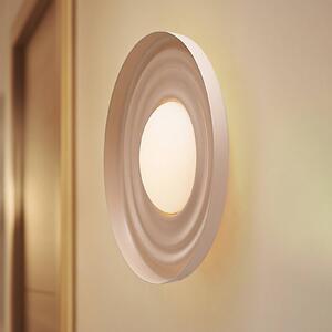 Kinkiet LED Waves Lindby, kremowy / amber, salon / jadalnia, metal, nowoczesny
